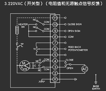 220VAC開關型<a href='http://www.bsszkj.cn/Product/diefa/diandongdiefa/' target='_blank'>電動<a href='http://www.bsszkj.cn/Product/diefa/' target='_blank'>蝶閥</a></a>接線圖